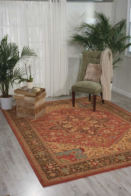 Nourison Clearance Living Treasures LI01 Rust Rug