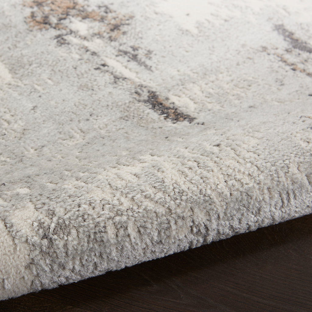 nourison elation etn06 grey ivory rug