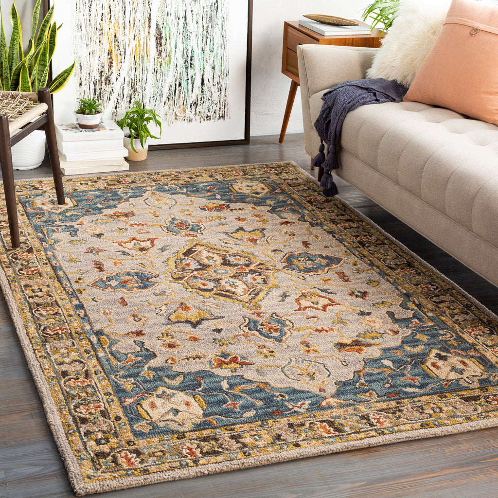 surya artemis aes 2301 dark blue rug