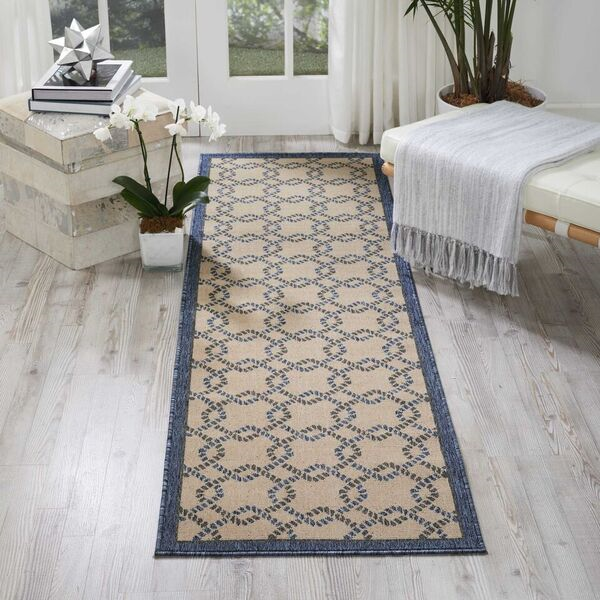 Nourison Clearance Caribbean CRB16 Ivory/Blue Rug