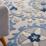 nourison aloha alh17 blue grey rug