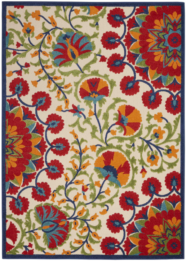 Nourison Sale Aloha ALH20 Red/Multicolor Rug