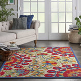Nourison Sale Aloha ALH20 Red/Multicolor Rug