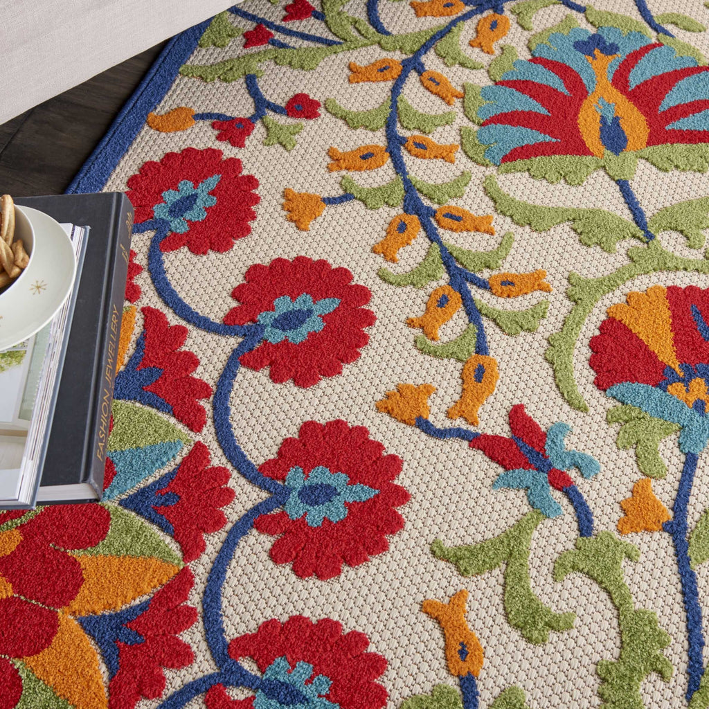 Nourison Sale Aloha ALH20 Red/Multicolor Rug