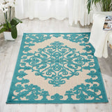 Nourison Clearance Aloha ALH12 Aqua Rug