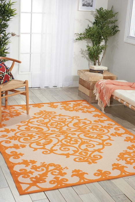 Nourison Clearance Aloha ALH12 Orange Rug
