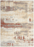 nourison ck005 enchanting ech02 grey rust rug
