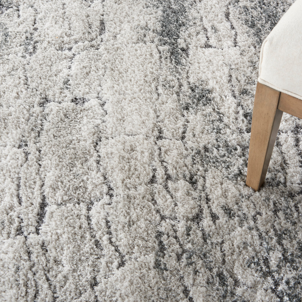 nourison dreamy shag drs01 ivory charcoal rug