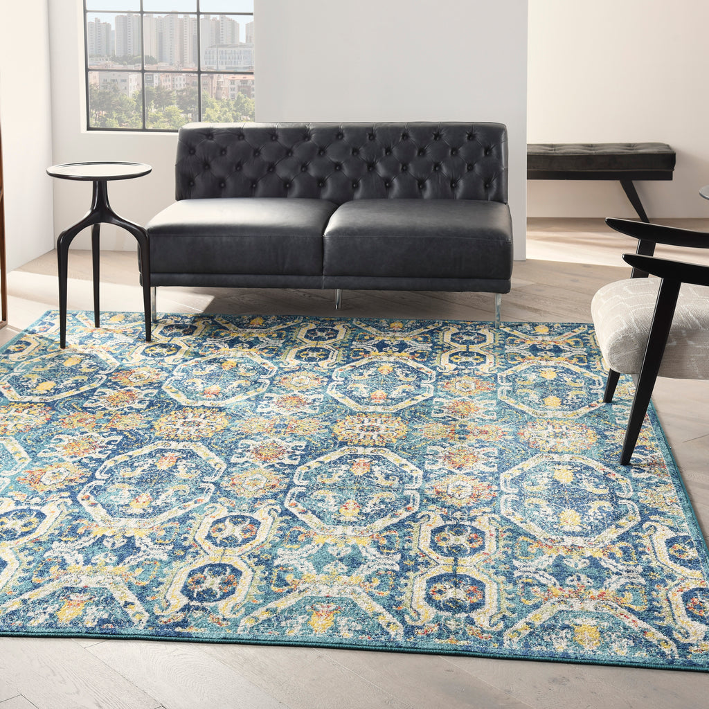 nourison allur alr05 blue multicolor rug
