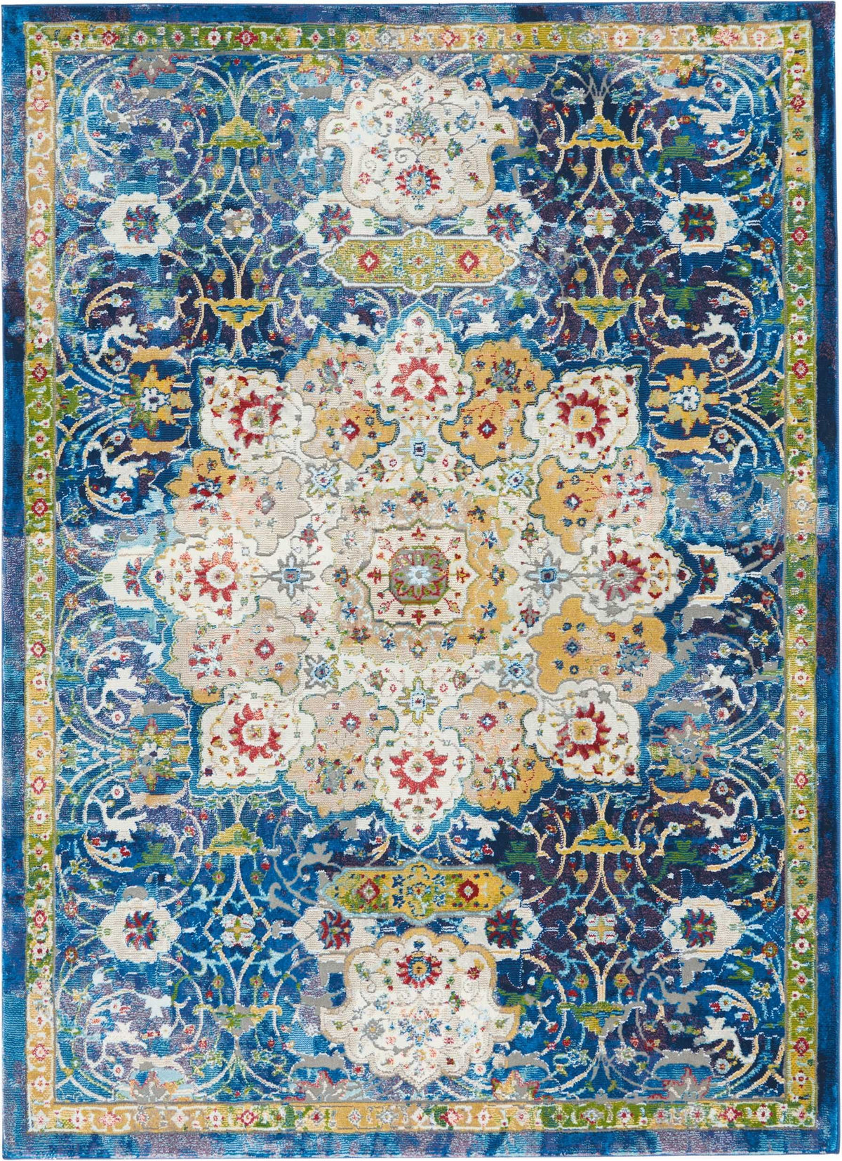 Nourison Ankara Global ANR03 Blue Rug