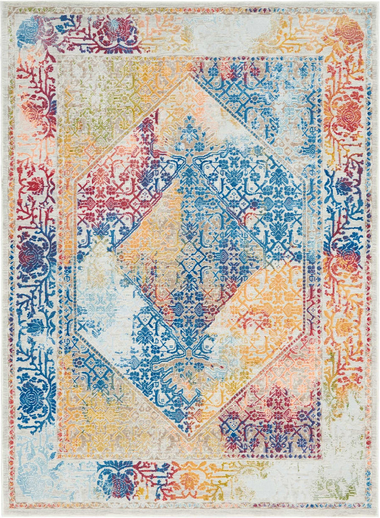 Nourison Clearance Ankara Global ANR04 Ivory/Multicolor Rug