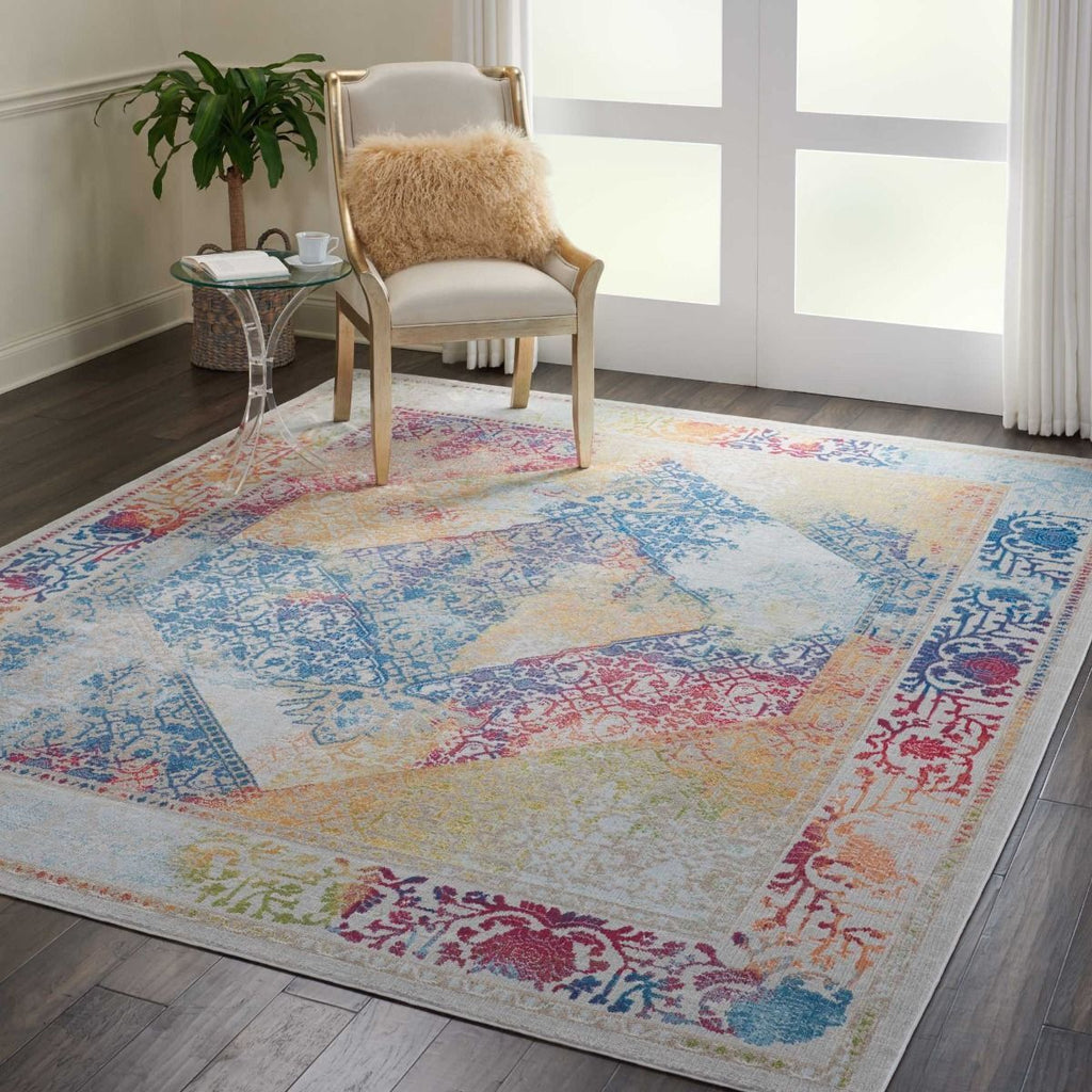 Nourison Clearance Ankara Global ANR04 Ivory/Multicolor Rug