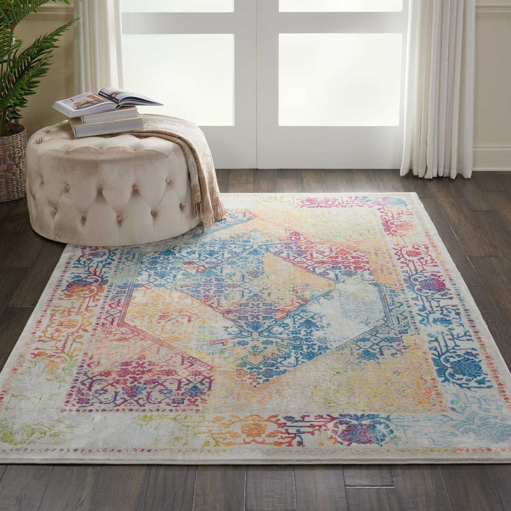 Nourison Clearance Ankara Global ANR04 Ivory/Multicolor Rug