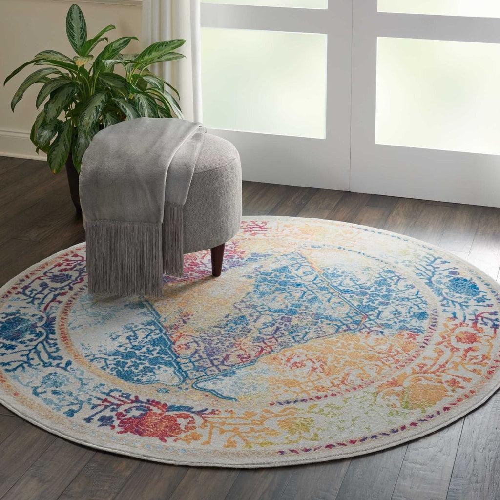 Nourison Clearance Ankara Global ANR04 Ivory/Multicolor Rug