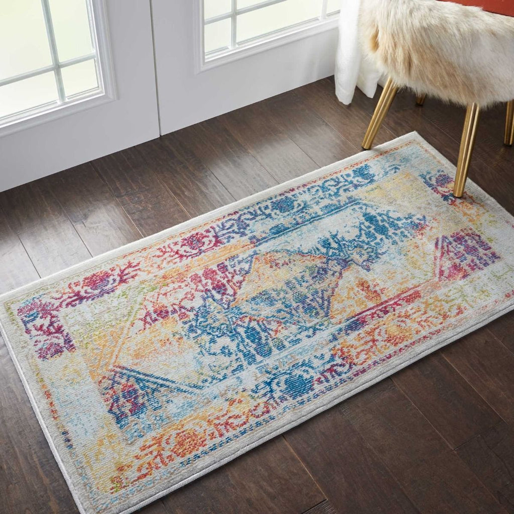 Nourison Clearance Ankara Global ANR04 Ivory/Multicolor Rug