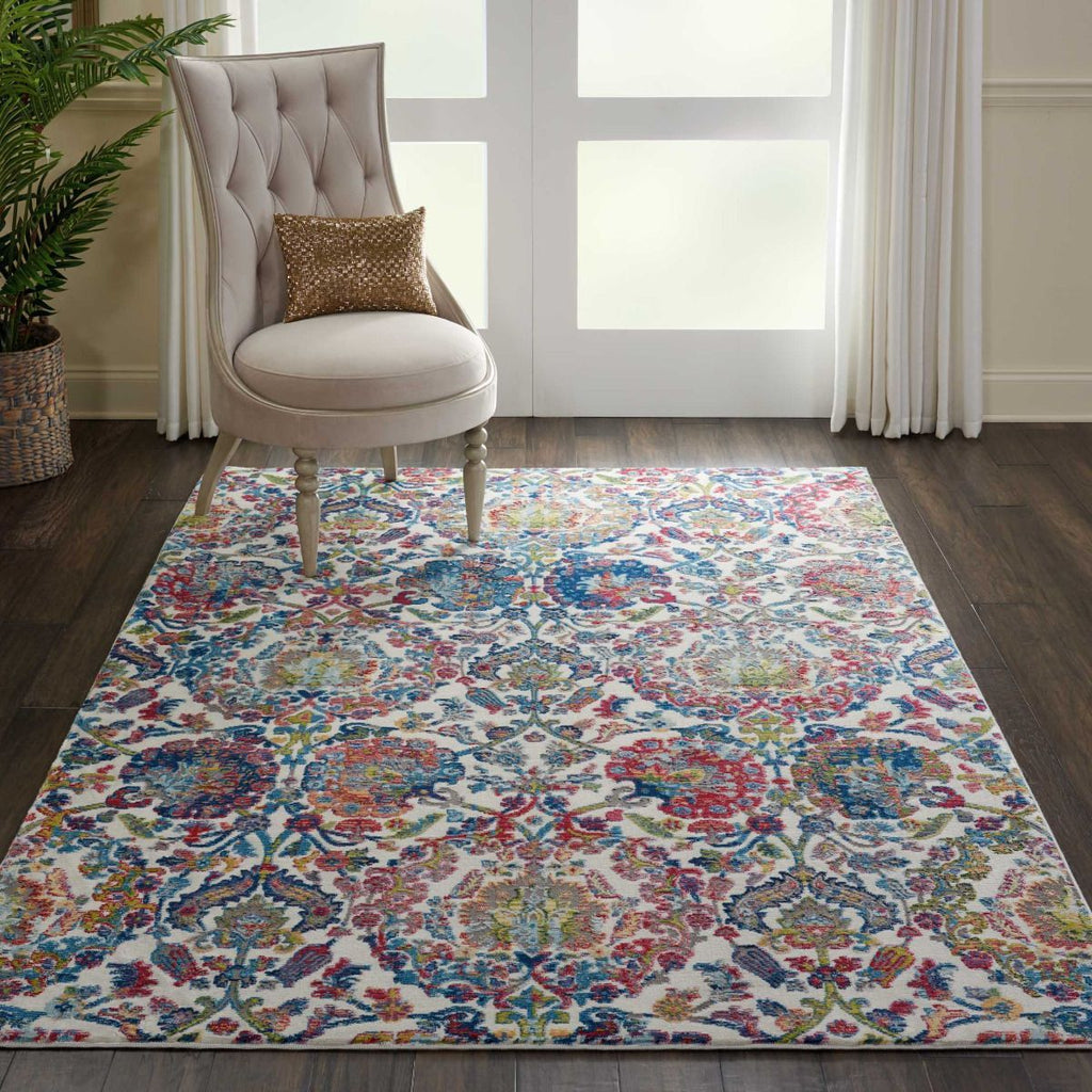 Nourison Ankara Global ANR06 Ivory/Blue Rug