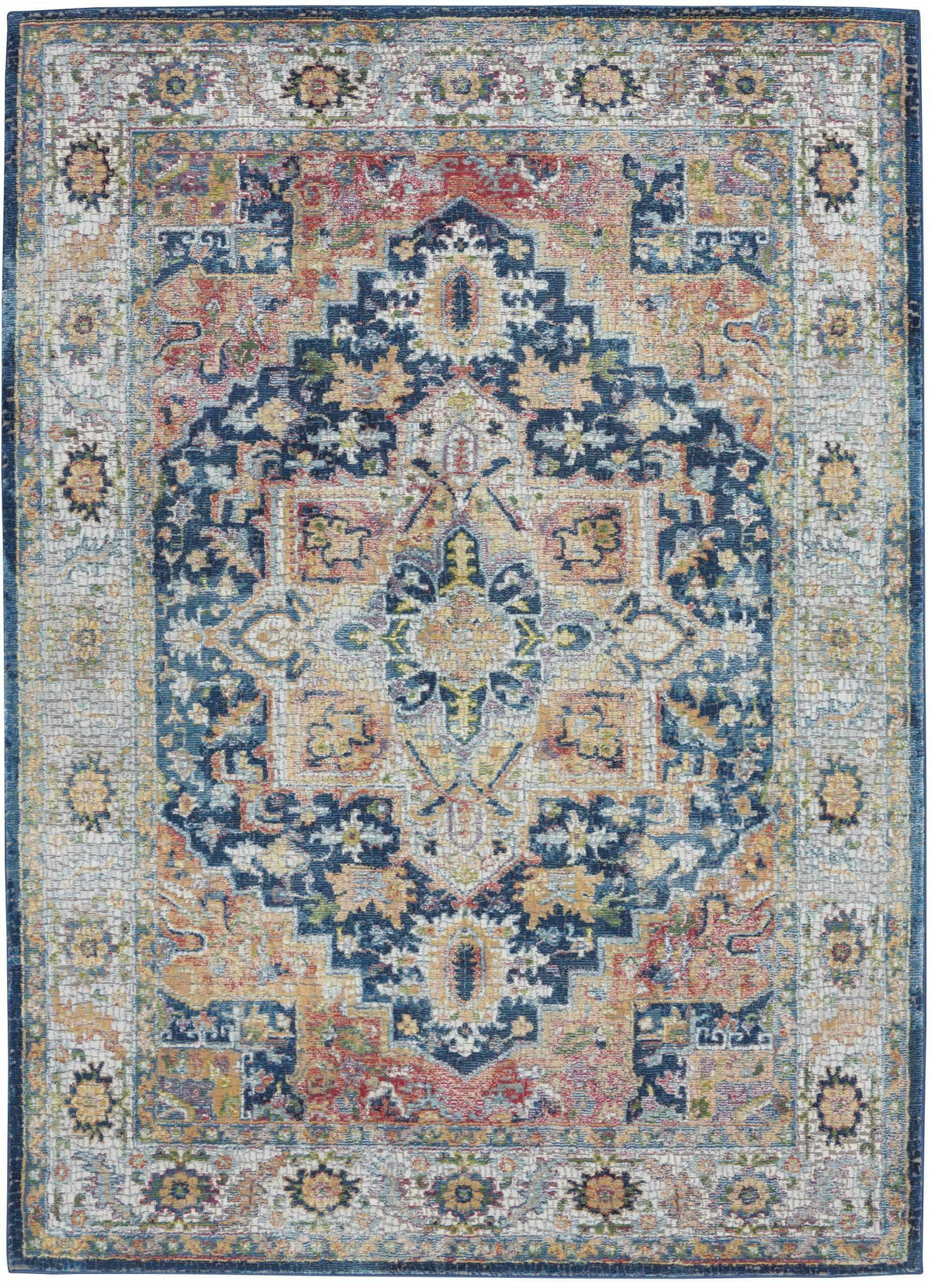 Nourison Ankara Global ANR11 Blue/Multicolor Rug