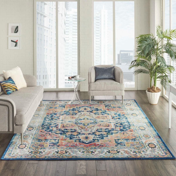 Nourison Ankara Global ANR11 Blue/Multicolor Rug