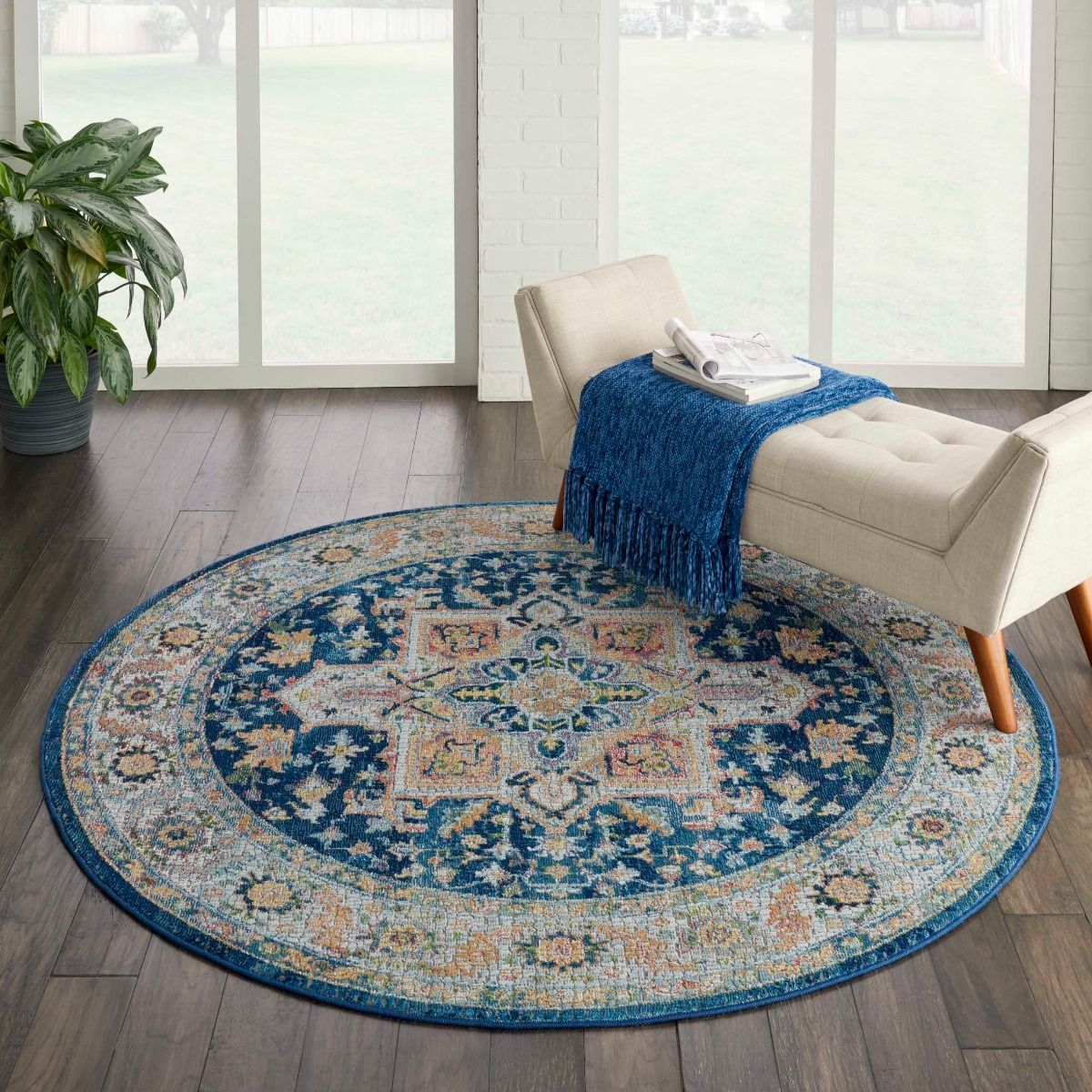 Nourison Ankara Global ANR11 Blue/Multicolor Rug