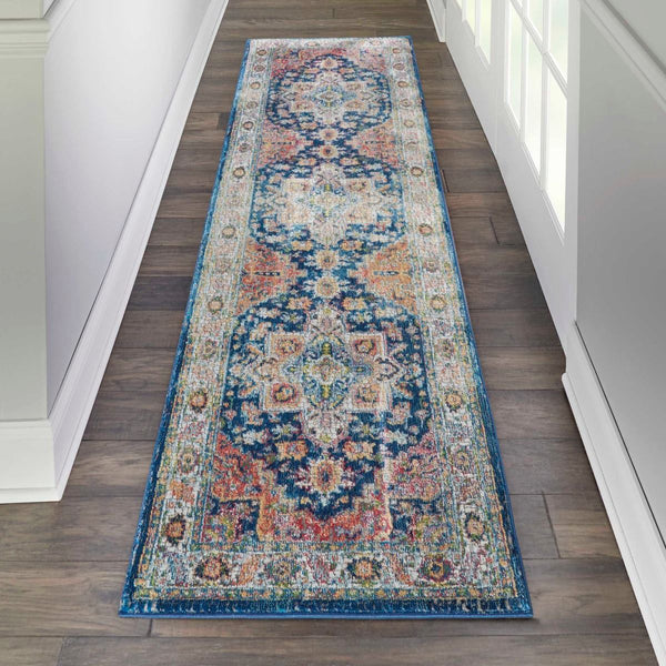 Nourison Ankara Global ANR11 Blue/Multicolor Rug