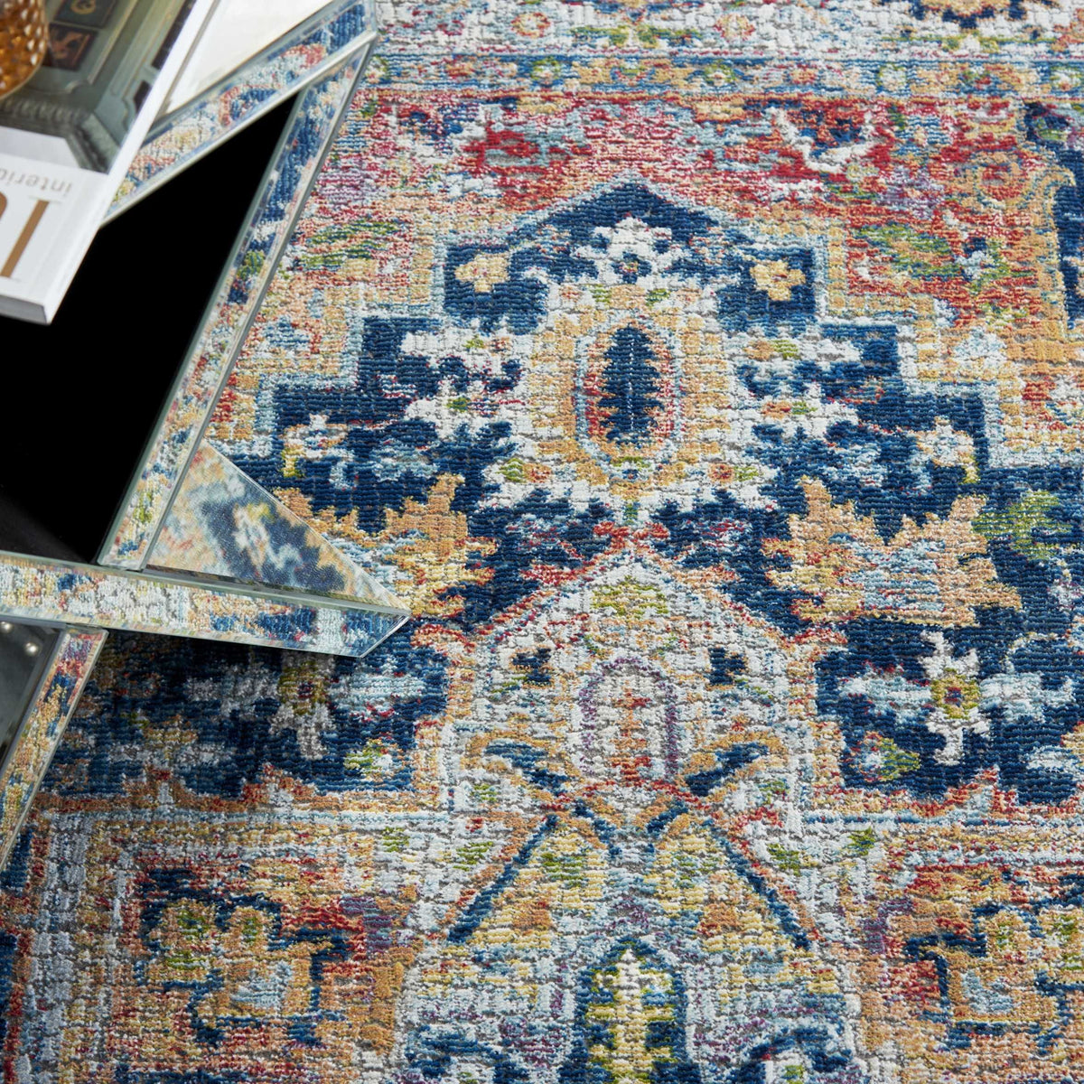 Nourison Ankara Global ANR11 Blue/Multicolor Rug