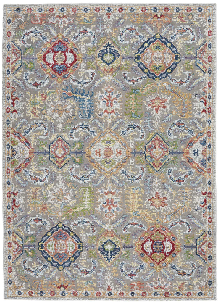 Nourison Ankara Global ANR12 Grey/Multicolor Rug