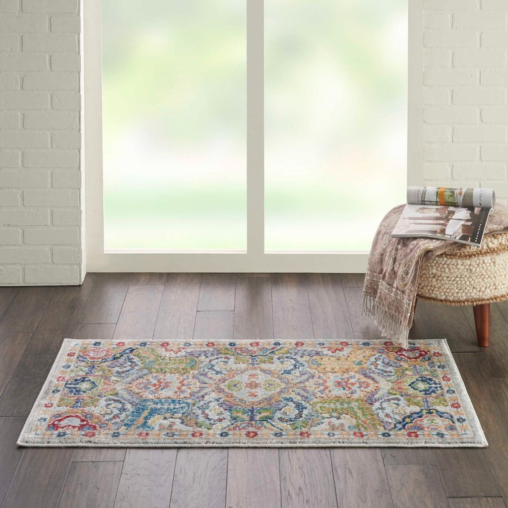 Nourison Ankara Global ANR12 Grey/Multicolor Rug