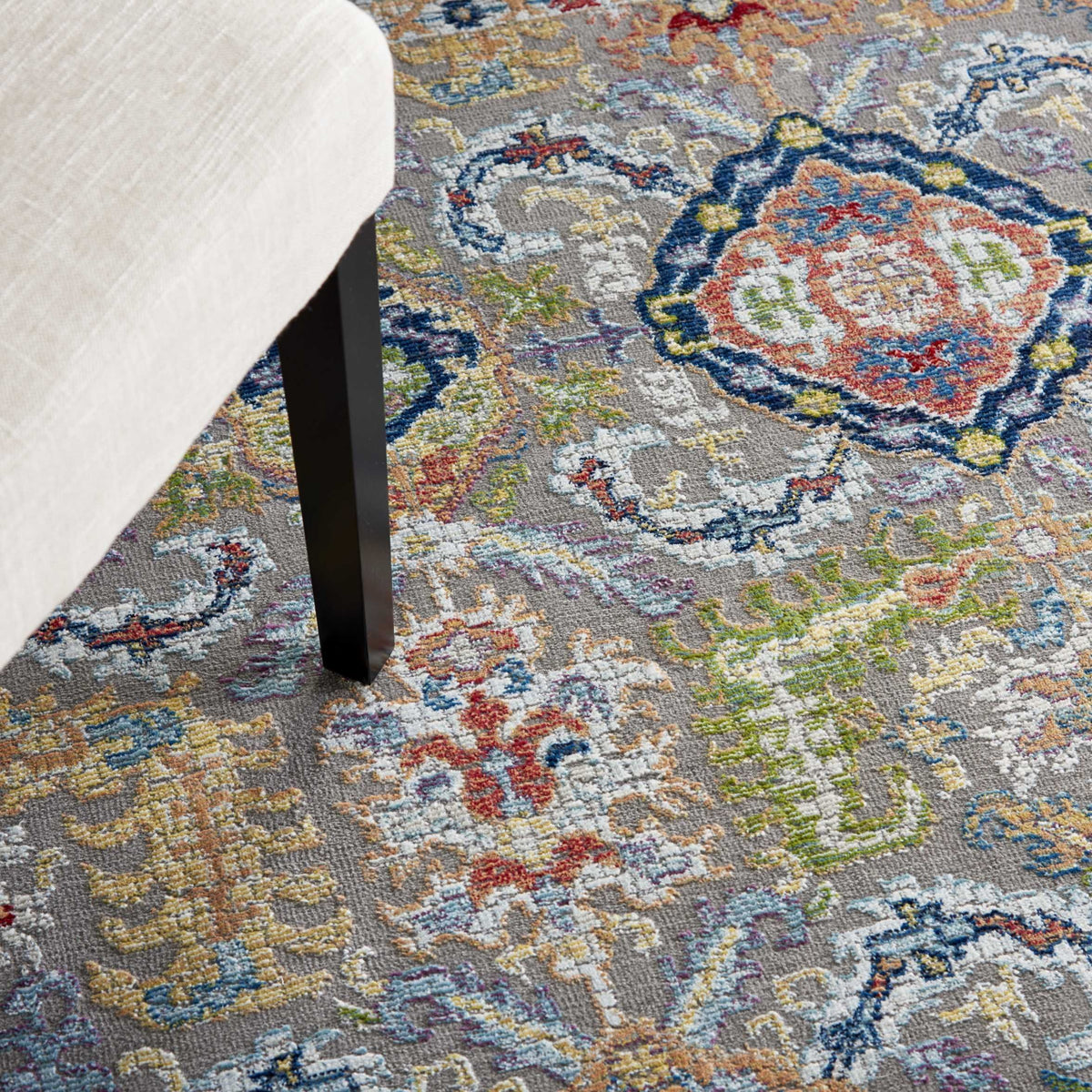 Nourison Ankara Global ANR12 Grey/Multicolor Rug