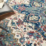Nourison Ankara Global ANR15 Ivory Navy Rug