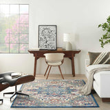 Nourison Ankara Global ANR15 Ivory Navy Rug