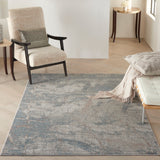 nourison rustic textures rus15 light grey blue rug