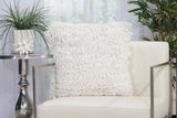 nourison shag dl658 white pillow