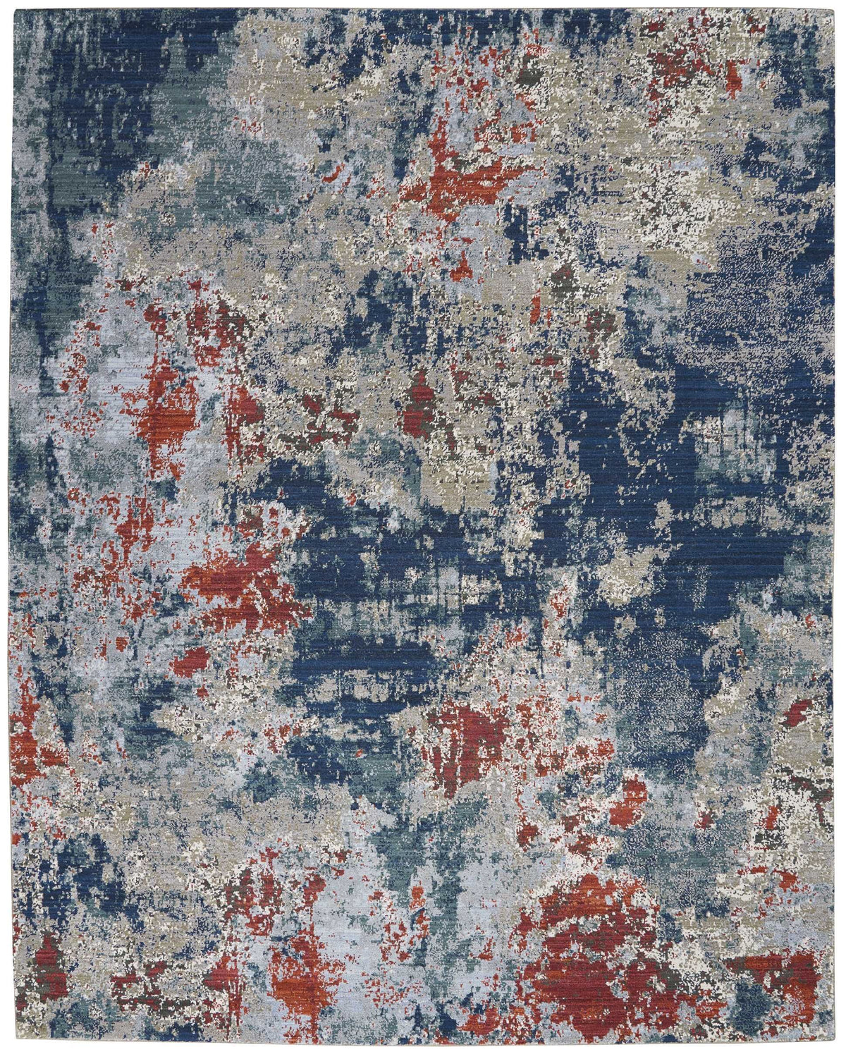 Nourison Clearance Artworks ATW01 Navy/Brick Rug