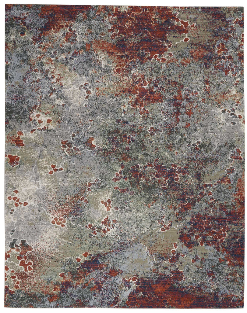Nourison Clearance Artworks ATW02 Seafoam/Brick Rug