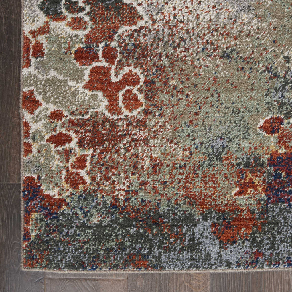 Nourison Clearance Artworks ATW02 Seafoam/Brick Rug