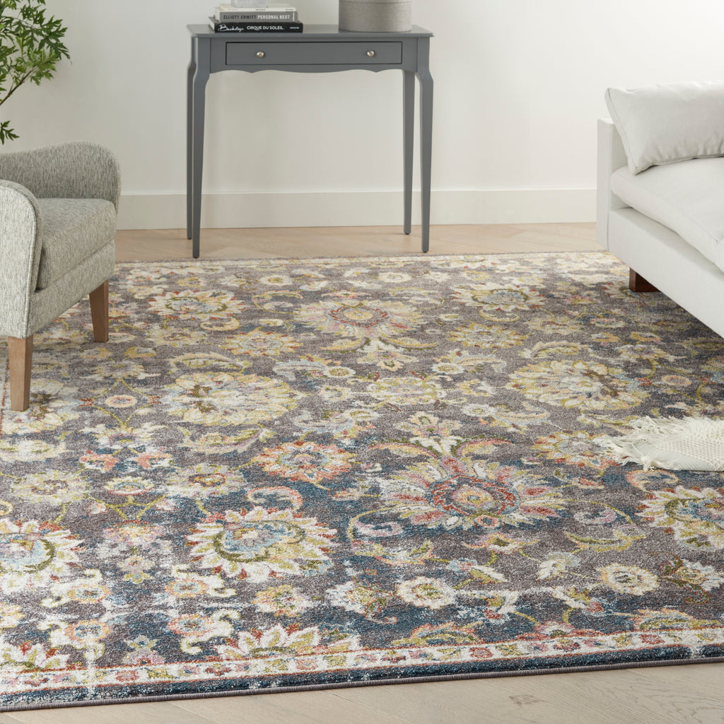 nourison soraya sor02 charcoal multi rug