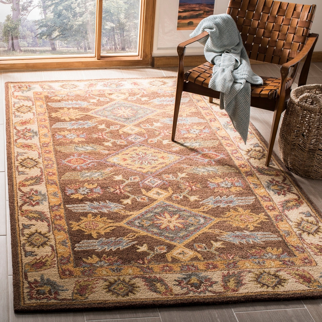 safavieh clearance antiquity at502t dark brown rug