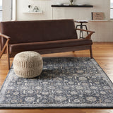 nourison moroccan celebration ki385 navy rug
