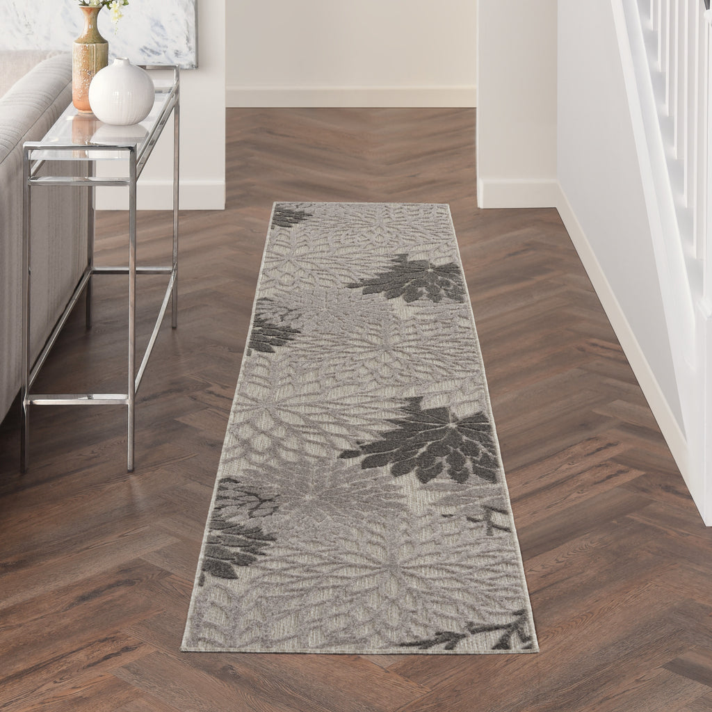 nourison aloha alh05 silver grey rug
