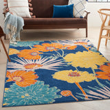 nourison allur alr06 navy multicolor rug