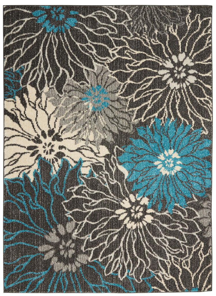 nourison passion psn17 charcoal blue rug