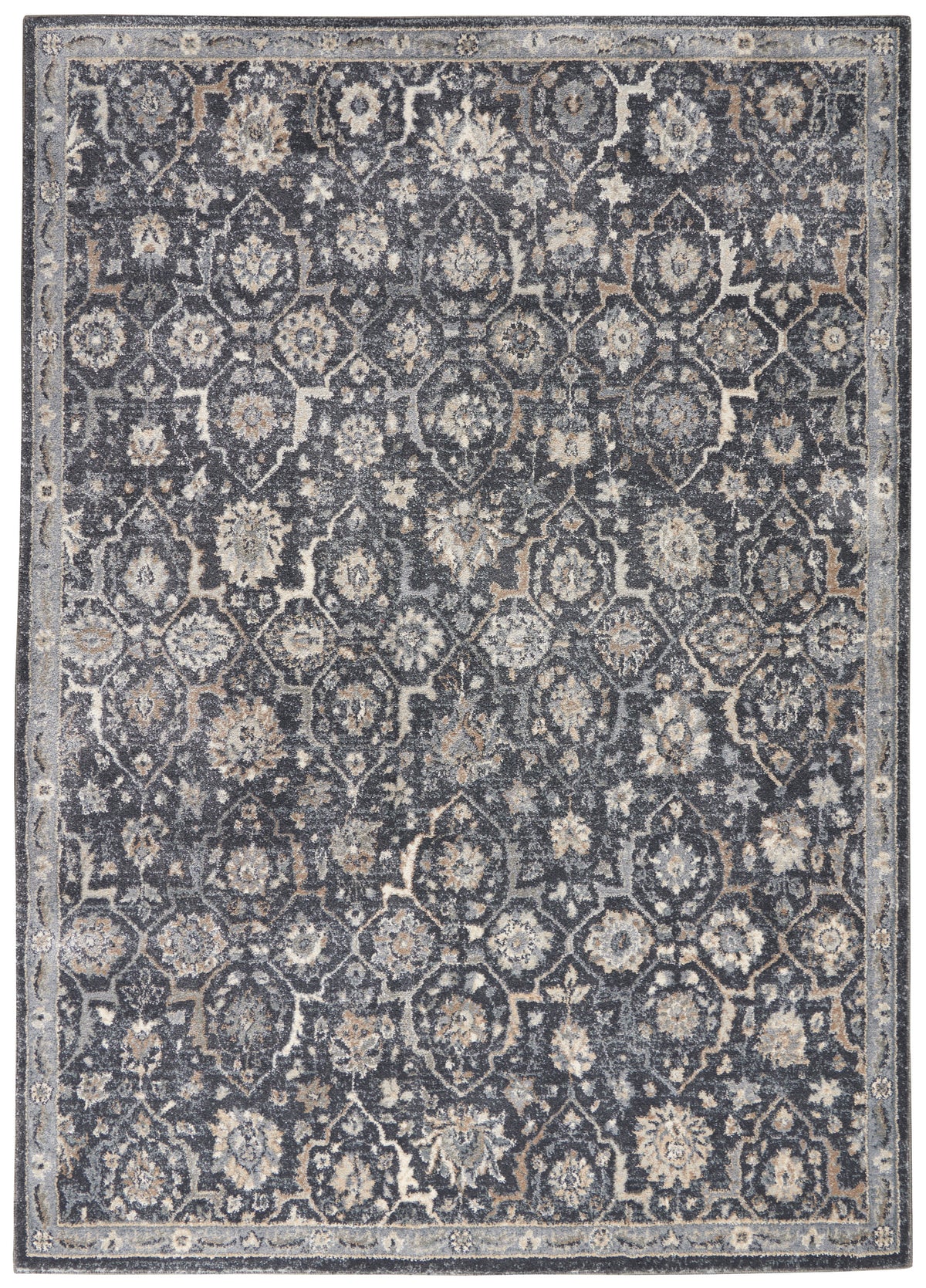 nourison moroccan celebration ki385 navy rug