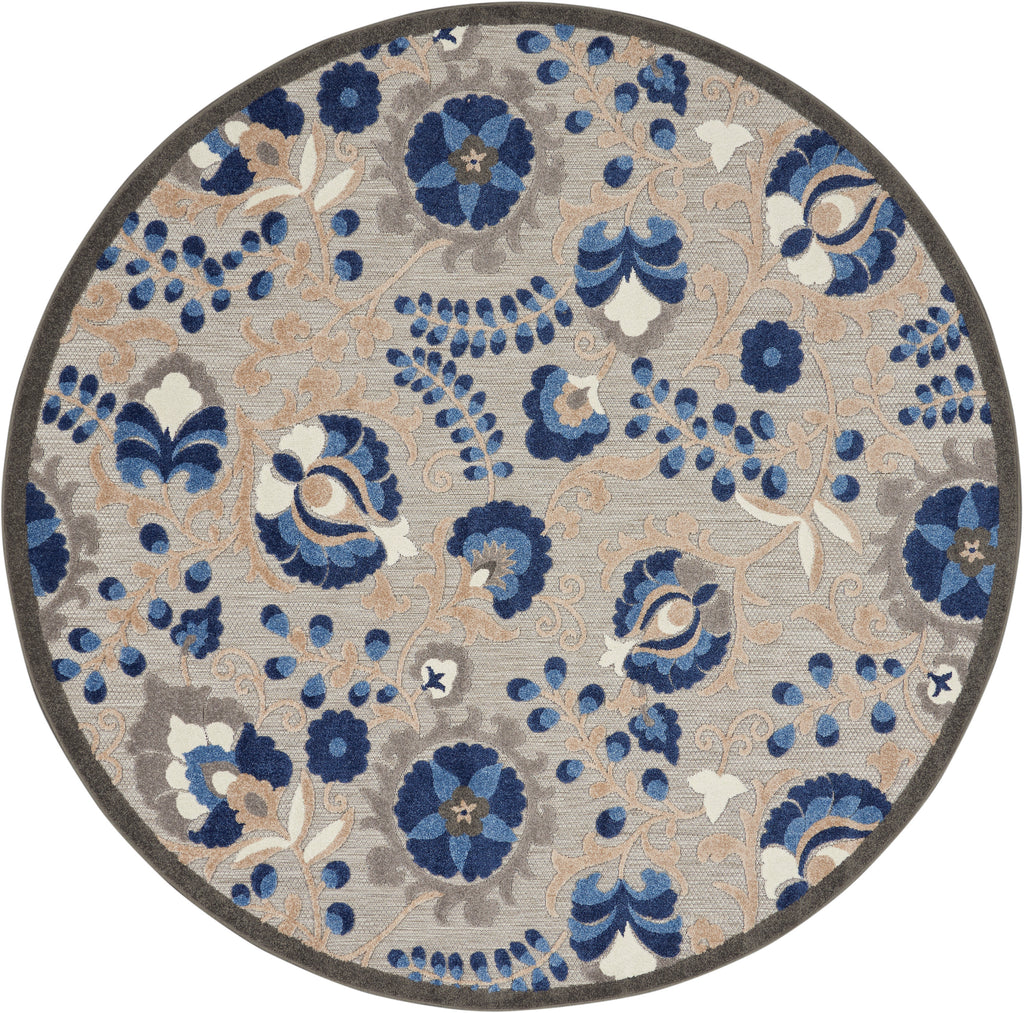 nourison aloha alh17 natural blue rug