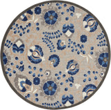 nourison aloha alh17 natural blue rug