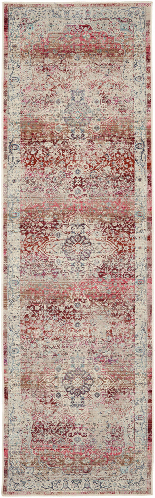 nourison vintage kashan vka07 red ivory rug
