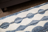 Anji Mountain Bamboo Rug, Co. Bell Bottom Blues AMB1119 Ivory Rug