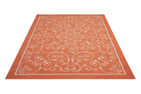 Nourison Clearance & Garden RS019 Orange Rug