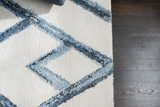 Anji Mountain Bamboo Rug, Co. Bell Bottom Blues AMB1120 Ivory Rug