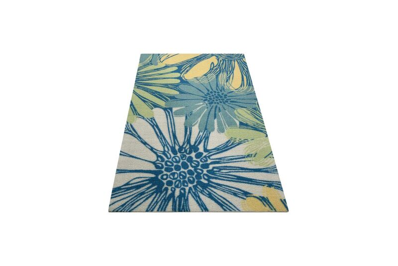 Nourison Clearance & Garden RS022 Blue Rug