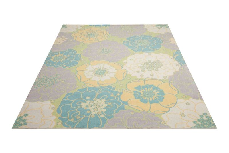 Nourison Clearance & Garden RS021 Green Rug